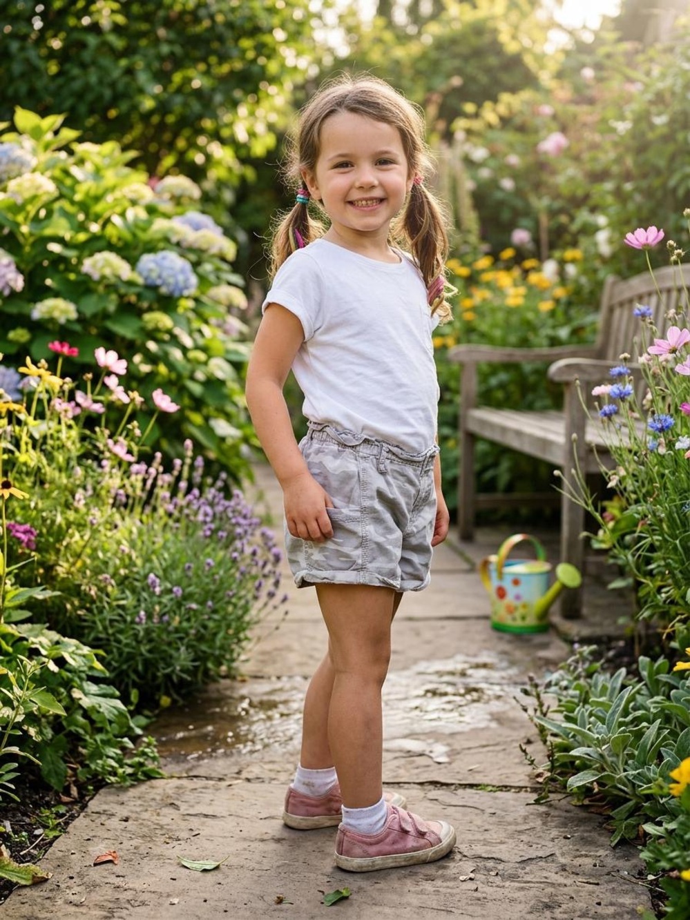 Abercrombie & Fitch Kids Grey Camo Elastic-Waist Shorts